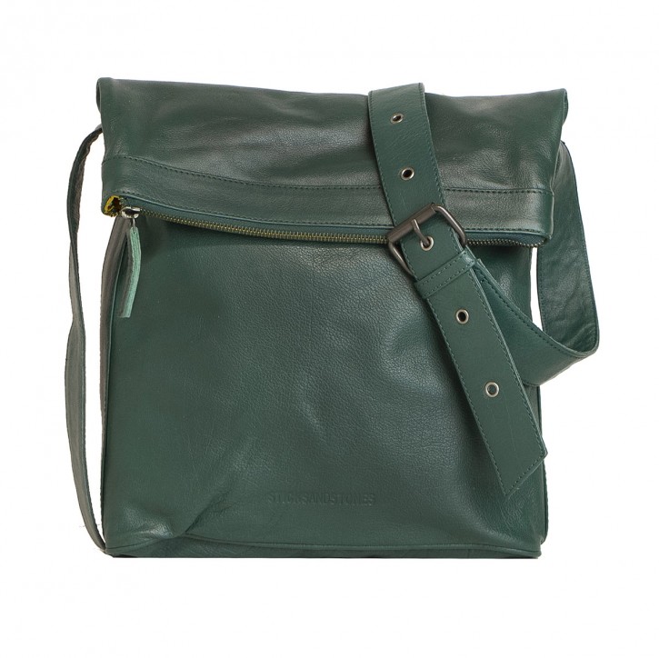 Flap Bag Pine Green Washed Sticksandstones Tasche Fichtengrün